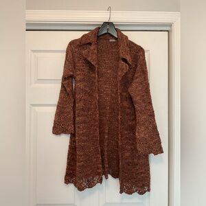 EUC carol Horn Women's Brown and Rust Knit Cardigan OS